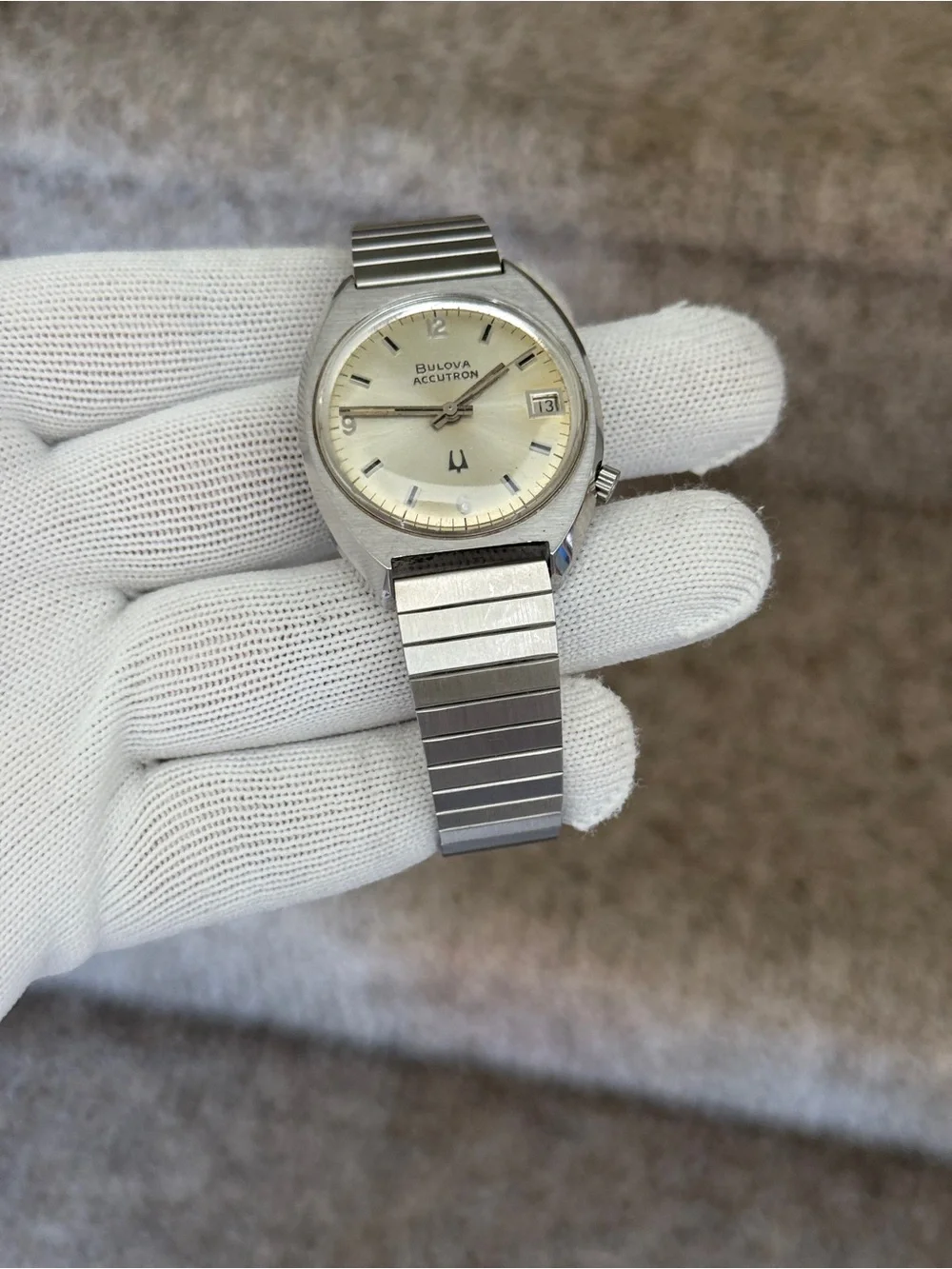 Bulova Accutron Vintage Silver Case rare collectible men’s watch